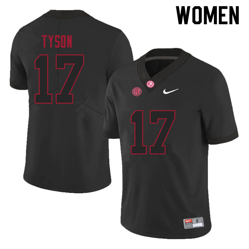 Alabama Crimson Tide Women's Paul Tyson #17 Black NCAA Nike Authentic Stitched 2021 College Football Jersey MF16B33FM